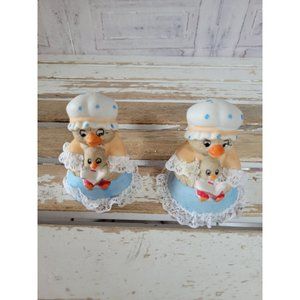 Jasco mother goose reading vintage porcelain figurine‎ set